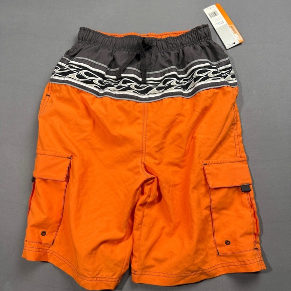 Urban Pipeline Swim Trunks Orange Cargo Pockets Boys XL(18/20) NWT - Picture 1 of 3